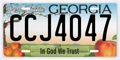 GA license plate CCJ4047