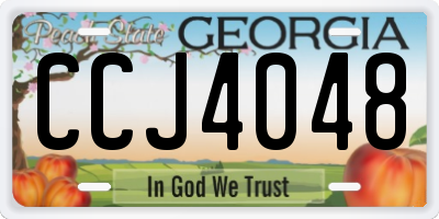 GA license plate CCJ4048