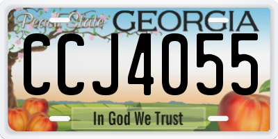 GA license plate CCJ4055