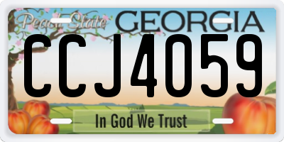 GA license plate CCJ4059