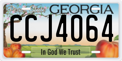 GA license plate CCJ4064