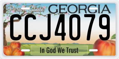 GA license plate CCJ4079
