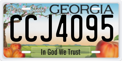 GA license plate CCJ4095