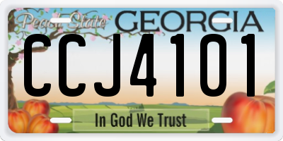 GA license plate CCJ4101
