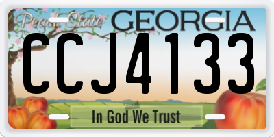 GA license plate CCJ4133