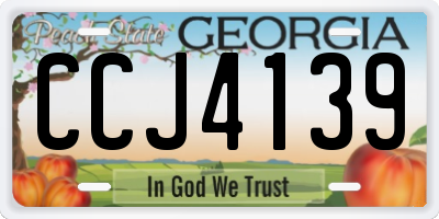 GA license plate CCJ4139