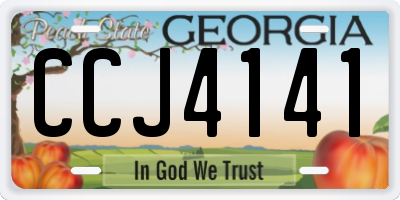 GA license plate CCJ4141