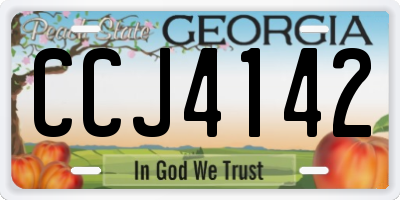 GA license plate CCJ4142