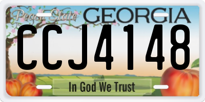 GA license plate CCJ4148