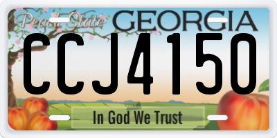 GA license plate CCJ4150