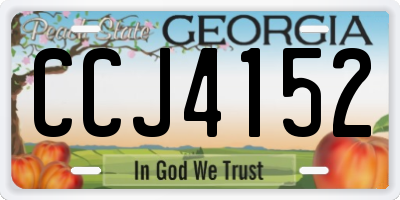 GA license plate CCJ4152