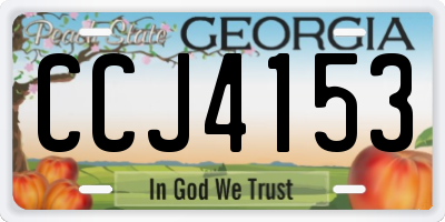 GA license plate CCJ4153