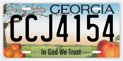 GA license plate CCJ4154