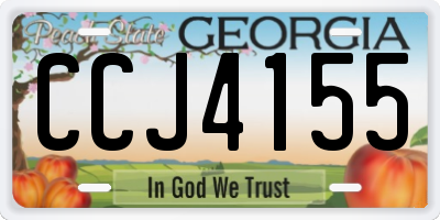 GA license plate CCJ4155