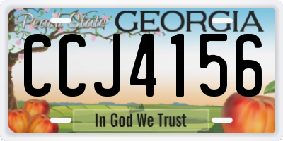 GA license plate CCJ4156