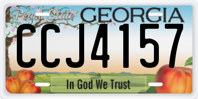 GA license plate CCJ4157