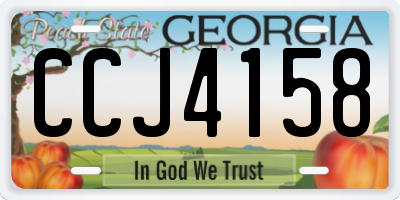 GA license plate CCJ4158