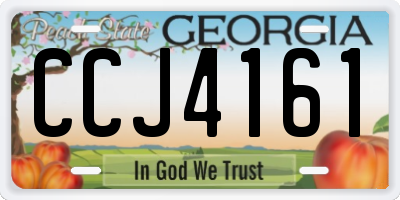 GA license plate CCJ4161
