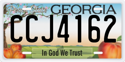 GA license plate CCJ4162