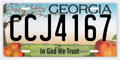GA license plate CCJ4167