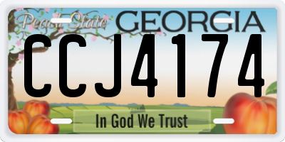 GA license plate CCJ4174