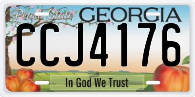 GA license plate CCJ4176