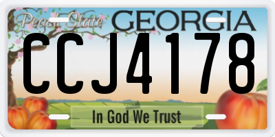 GA license plate CCJ4178