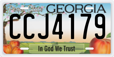 GA license plate CCJ4179