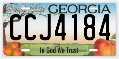 GA license plate CCJ4184