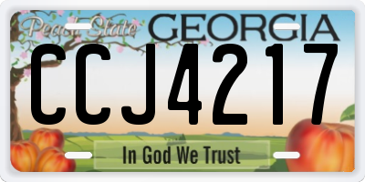 GA license plate CCJ4217