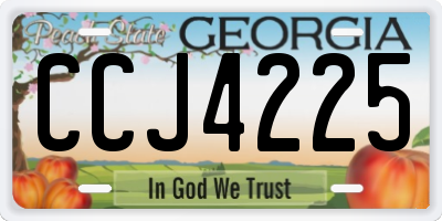 GA license plate CCJ4225