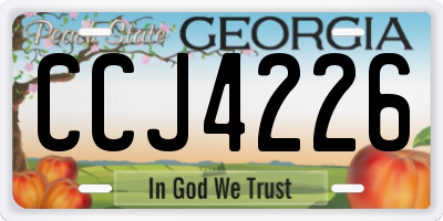 GA license plate CCJ4226