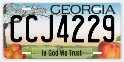 GA license plate CCJ4229