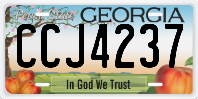 GA license plate CCJ4237