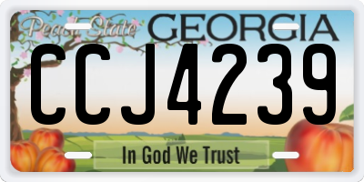 GA license plate CCJ4239