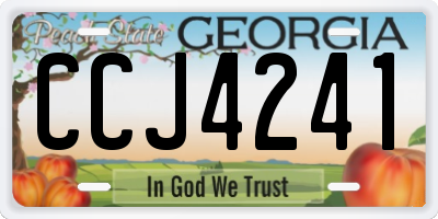 GA license plate CCJ4241