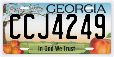 GA license plate CCJ4249