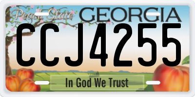 GA license plate CCJ4255