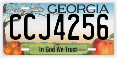 GA license plate CCJ4256