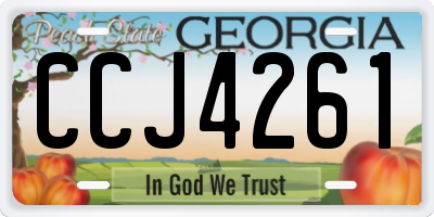 GA license plate CCJ4261