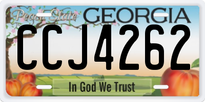 GA license plate CCJ4262