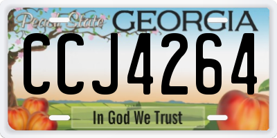 GA license plate CCJ4264