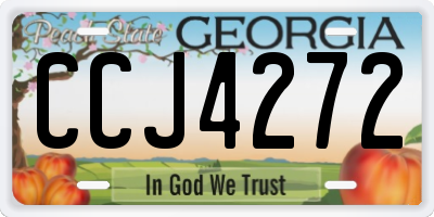 GA license plate CCJ4272