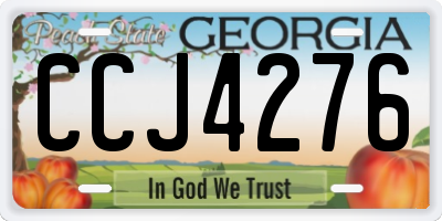 GA license plate CCJ4276