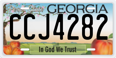 GA license plate CCJ4282