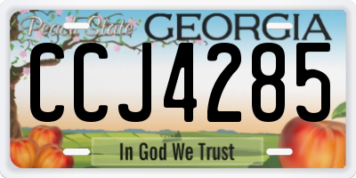 GA license plate CCJ4285