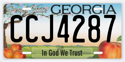 GA license plate CCJ4287