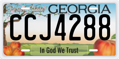 GA license plate CCJ4288