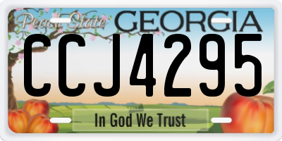 GA license plate CCJ4295