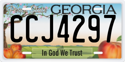GA license plate CCJ4297